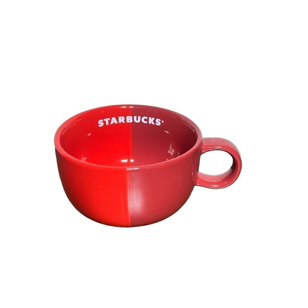Starbucks 2021 Holiday Red Color Dip 16oz Coffee Mug Soup Bowl